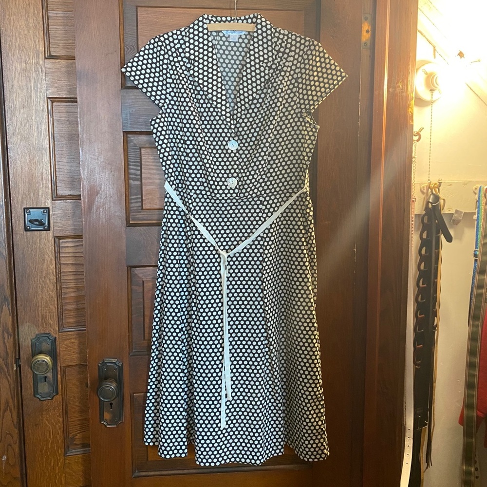 Polka dot dress.